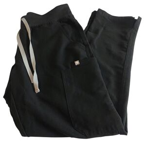 Figs Black Technical Collection Pants Medical Nursing Uniform W/Pockets Size S/P